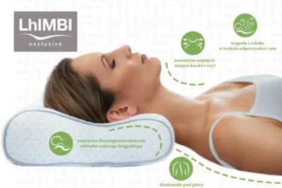 Kobieta leżąca na poduszce ortopedycznej