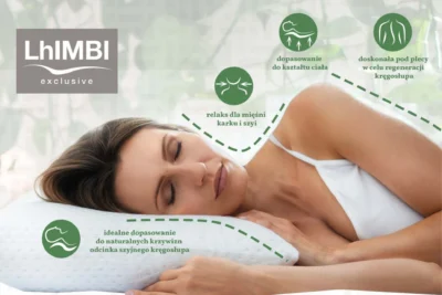 Kobieta leżąca na poduszce ortopedycznej