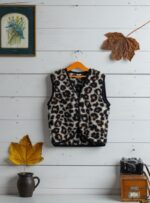 Kinder-Wollweste – Leopardenmuster