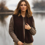 Damen-Wollweste – Dunkelbraun