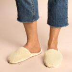 Inka Wool Slippers, Ecru