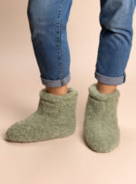 Mokosz Wool Slippers – Light Green