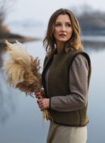 Women’s Wool Vest – Dark Green - Image 4