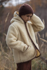 Children’s Ecru Merino Wool Jacket - Image 5