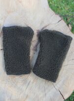 Wool Mittens – Fingerless Gloves – Khaki