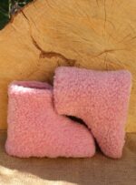 Children’s wool slippers, light pink - Image 2