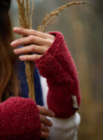 Wollstulpen – fingerlose Handschuhe – Rot