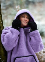 Oversized Merino Wool Sweatshirt – Lilac - Image 2