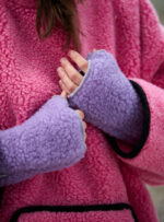 Wool mittens – fingerless gloves – lilac