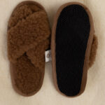 Dobrawa wool slippers, brown