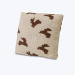 Wollkissen MERINO in Ecru, Reh und weiße Sternchen