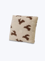 Wollkissen MERINO in Ecru, Reh und weiße Sternchen