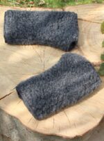 Woll-Fäustlinge – fingerlose Handschuhe – graphitfarben