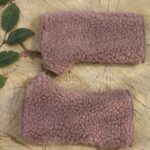Wool mittens – fingerless gloves – toffee