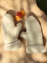 Wollhandschuhe Mokosze, Ecru