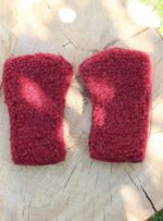 Wollstulpen – fingerlose Handschuhe – Rot – Bild 3