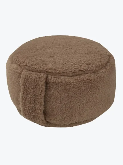 brązowa poduszka do medytacji z wełny